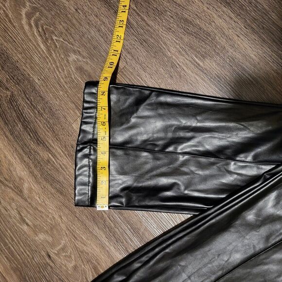 Princess Polly XX Faux Leather Flare Hi Rise Biker Pants Women's Size 0 - Picture 2 of 7